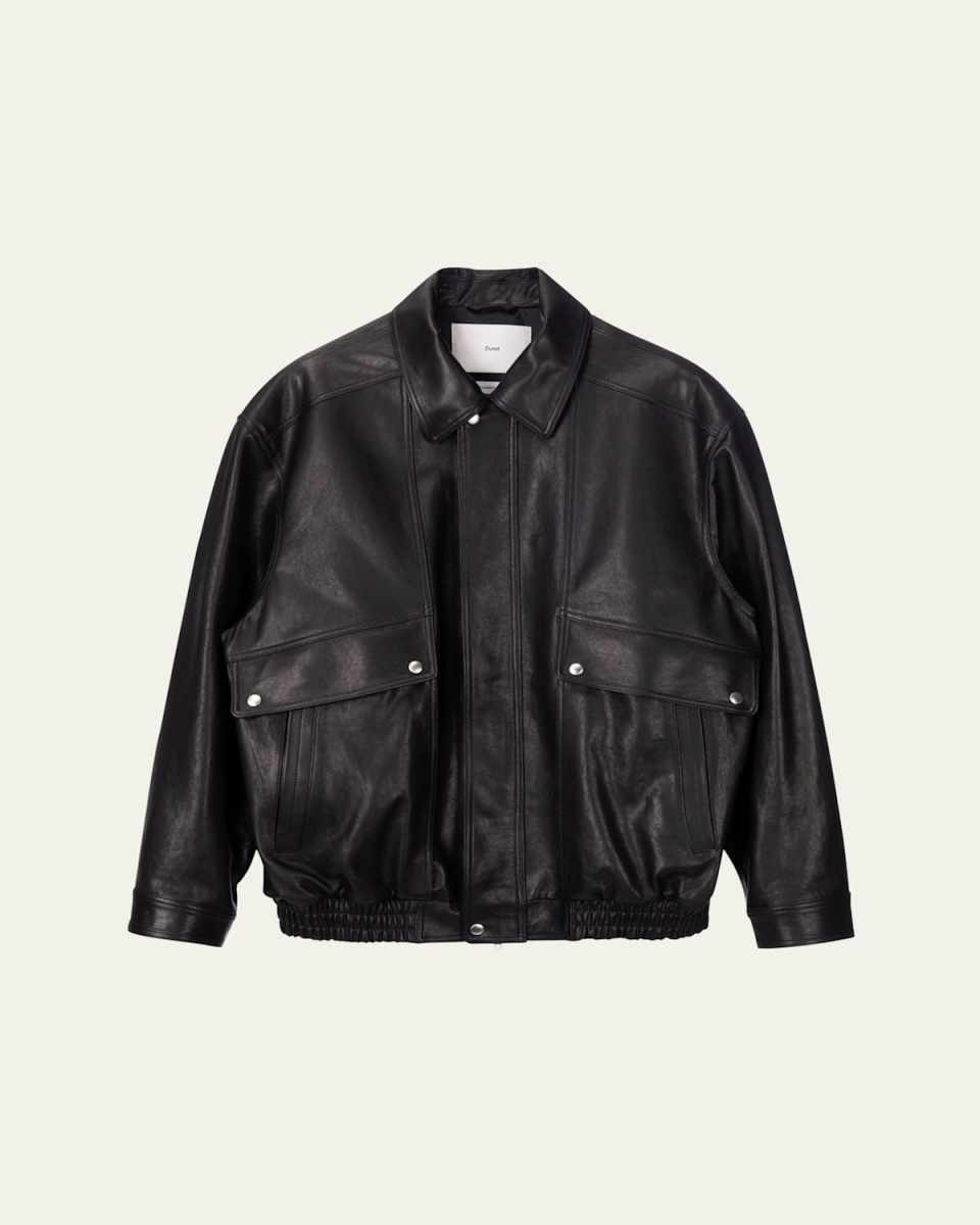 Oversized Vintage Leather Jacket, Unisex